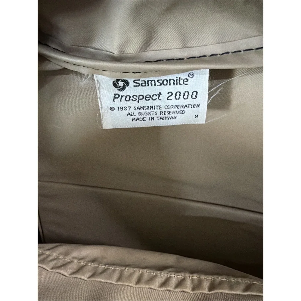 Vtg Samsonite Prospect 2000 Carry  On Shoulder Messenger Bag Navy Brown 13x11